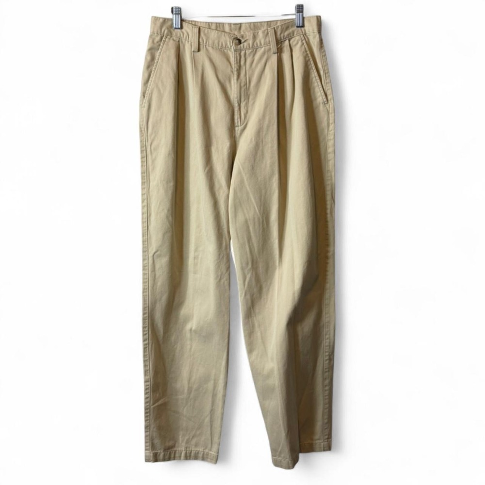 Vintage 90s St John's Bay Pleated Khaki Chino Pants, Women's Size‎ 12A
